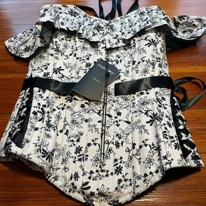 NEW! Corset top from Corset Story. Clasp front and ribbon back.